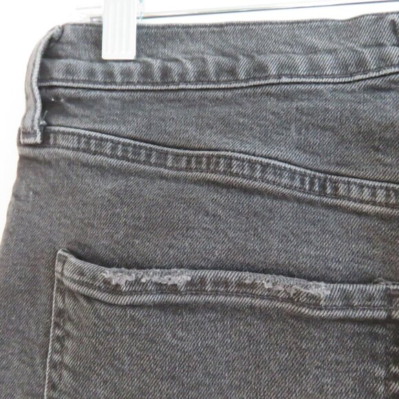 AGOLDE Riley High Rise Straight Crop (Stretch) Jeans in Panoramic Black Size 31 - Picture 11 of 14